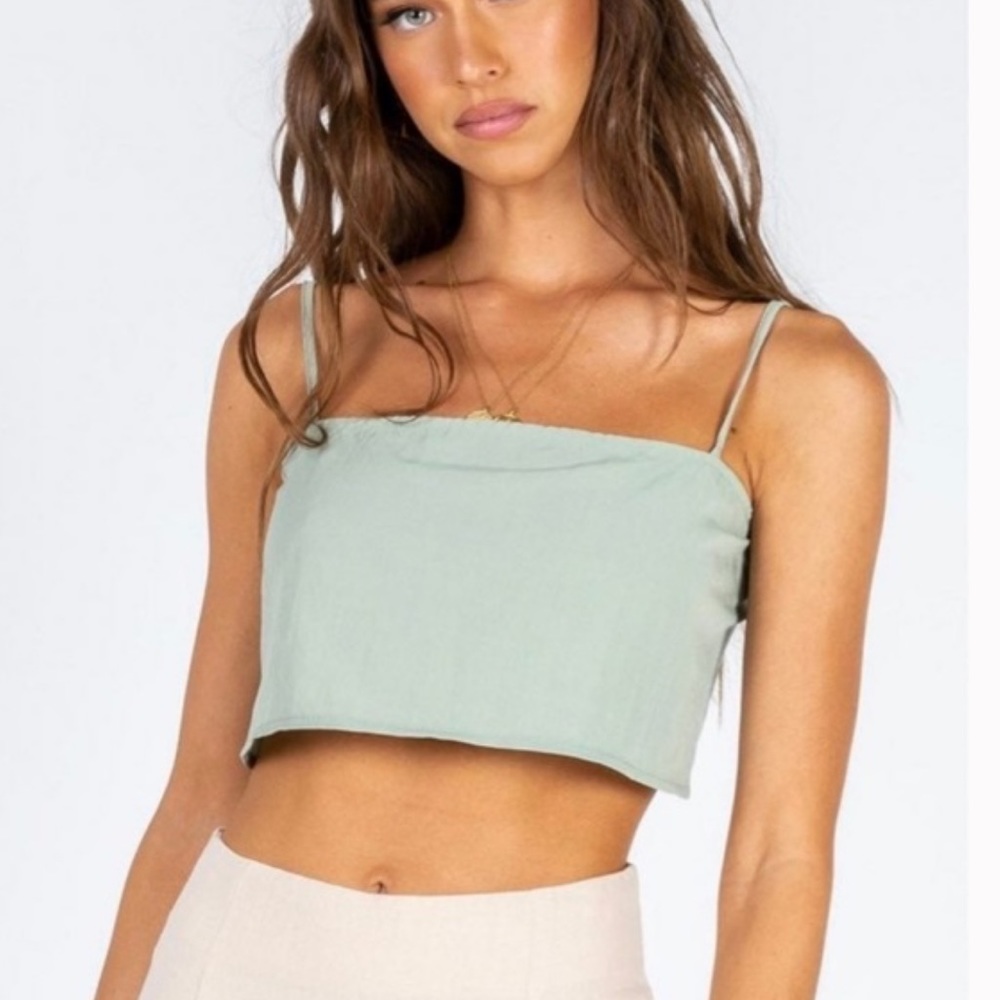 NWT Princess Polly Nixie Crop Top in Green